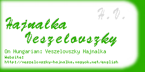 hajnalka veszelovszky business card
